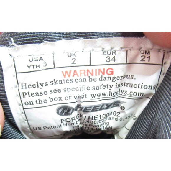 HEELYS Force #HE100402 Skate Shoes Gray Size-3 YTH, Unisex - Picture 7 of 8